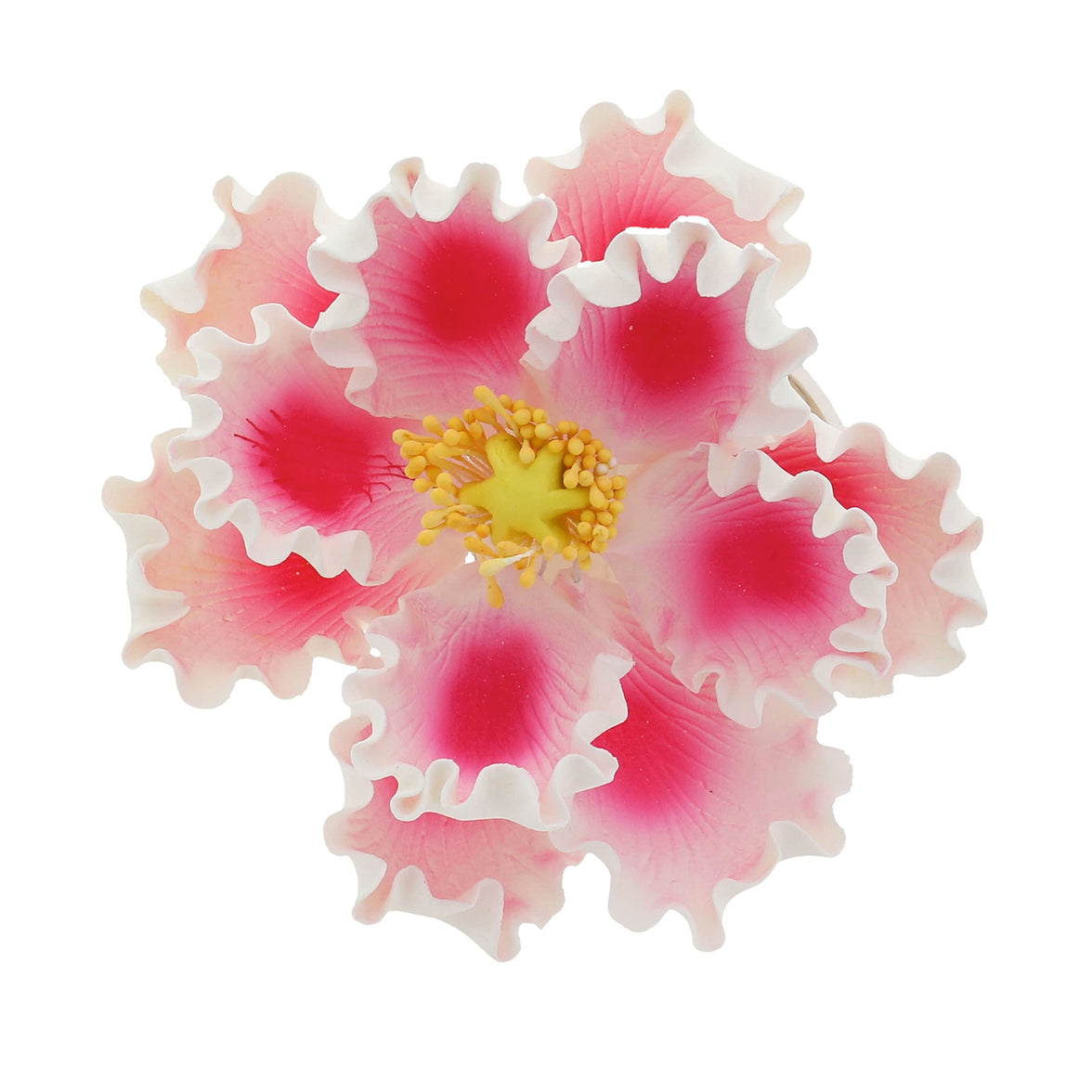 Deluxe Peony Decoration for Cakes, by Global Sugar Art, Pink with White