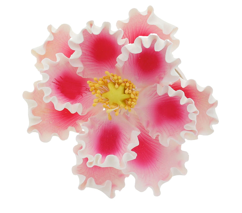 Deluxe Peony Decoration for Cakes, by Global Sugar Art, Pink with White