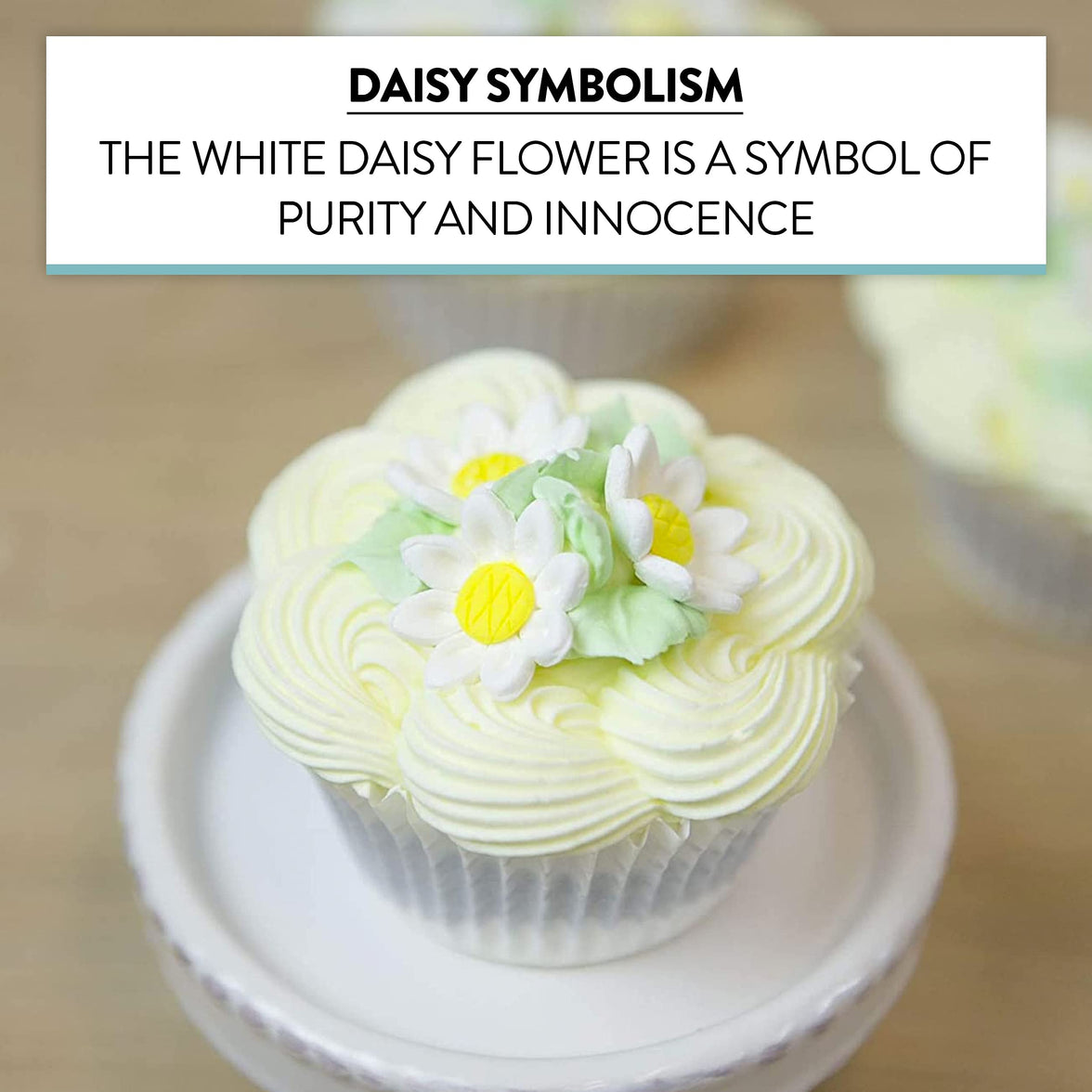 Edible Daisy Cake Decorations, White and Yellow Sugar Flowers, Unwired 3/4 Inch, Daisy Cupcake Toppers, Edible Flowers Cake Decorations by Chef Alan Tetreault, Global Sugar Art