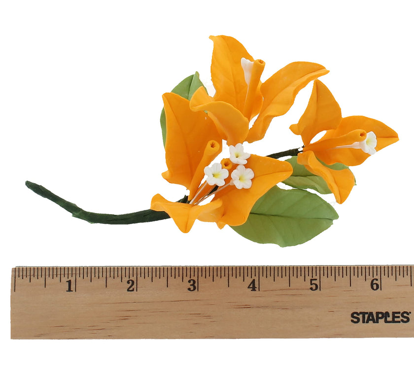 Bougainvillea Sugar Cake Flowers, Tropical Cake Decorations, by Global Sugar Art, Golden Yellow