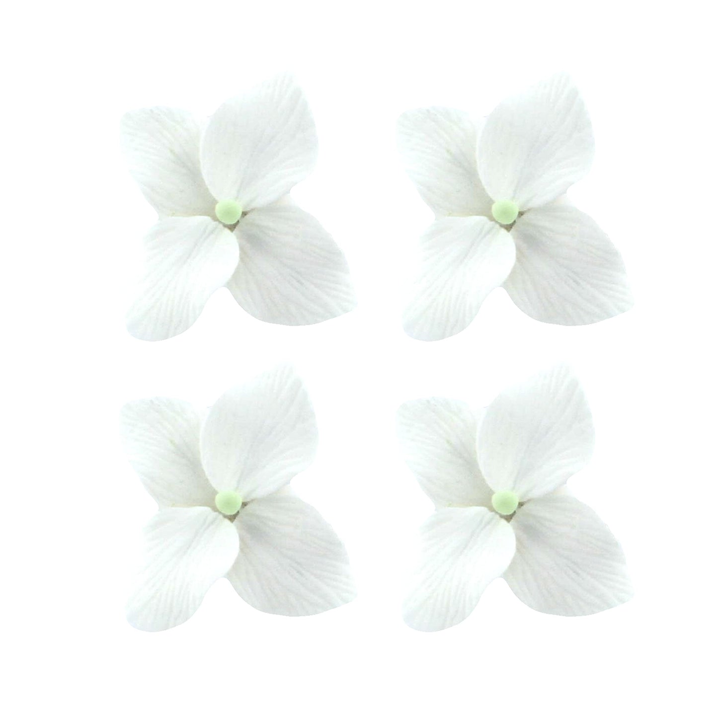 White Hydrangea Flowers, Medium (1.5-inch), 24 Count