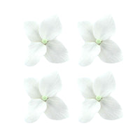 Hydrangea Blossoms, Flat Sugar Flowers by Global Sugar Art, 24 Count White