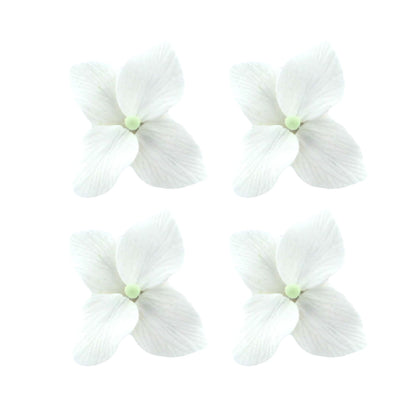 White Hydrangea Flowers, Medium (1.5-inch), 24 Count