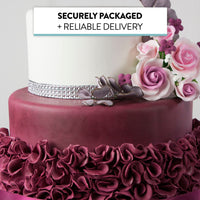 Eucalyptus Sugar Flowers for Cake Decorating, by Global Sugar Art, 5 Count, Mauve