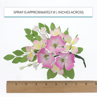 Impatiens Sugar Cake Flower Spray, by Global Sugar Art, Pink, 1 Count