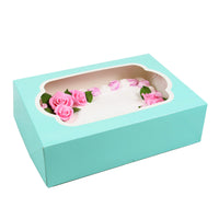 Global Sugar Art Quarter Sheet Cake & Cupcake Box with Window and Cupcake Insert, Auto-Popup, 14 x 10 x 4 Inches, 5 Count