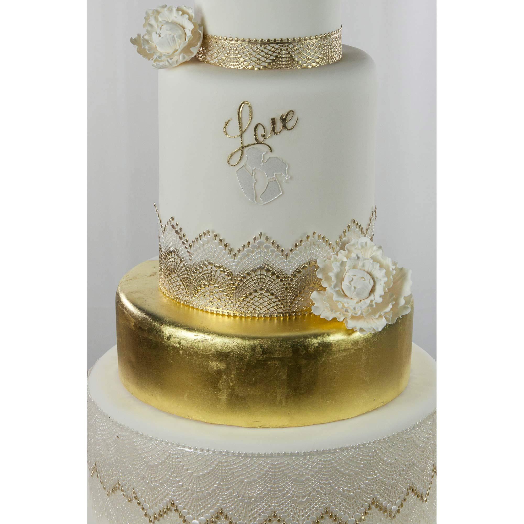 Premium Peony Sugar Flower by Global Sugar Art, White