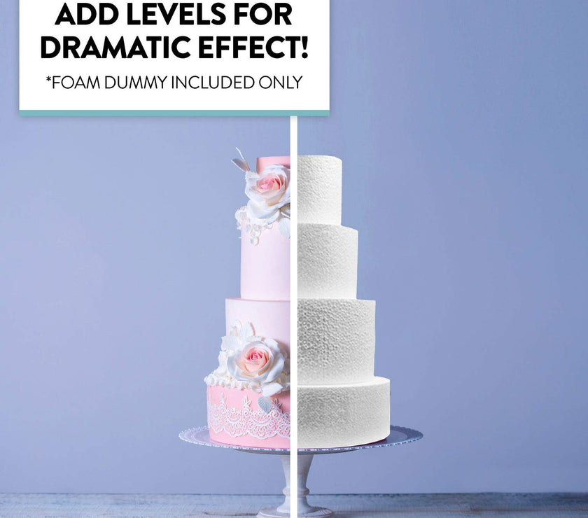 12 Inch Cake Round Cake Dummy – Styrofoam Fake Cake for Decorating, Display & Practice, by Global Sugar Art