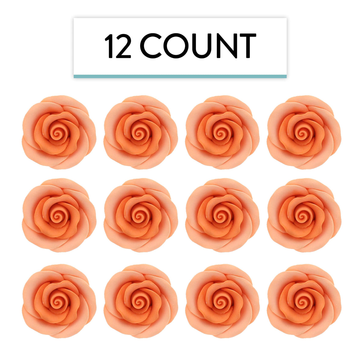 Premium Roses for Decorating Cakes and Cupcakes, by Global Sugar Art, Medium, Lavender Pink Yellow Peach