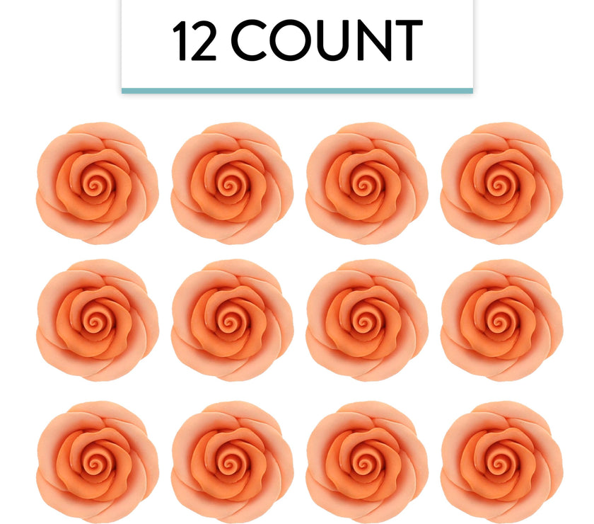 Premium Roses for Decorating Cakes and Cupcakes, by Global Sugar Art, Medium, Lavender Pink Yellow Peach