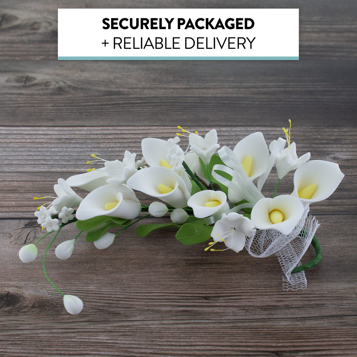 Sugar Lilies, Lily Flower Sprays, Cake Toppers by Global Sugar Art, Calla Lily Cascade Spray