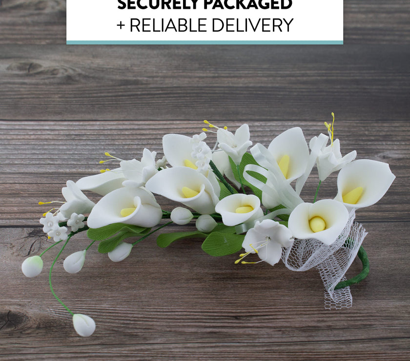 Sugar Lilies, Lily Flower Sprays, Cake Toppers by Global Sugar Art, Calla Lily Cascade Spray