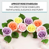 Premium Roses for Decorating Cakes and Cupcakes, by Global Sugar Art, Medium, Lavender Pink Yellow Peach