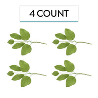 Light Green Gardenia Leaf Spray Cake Decoration by Chef Alan Tetreault, Global Sugar Art, 4 Count
