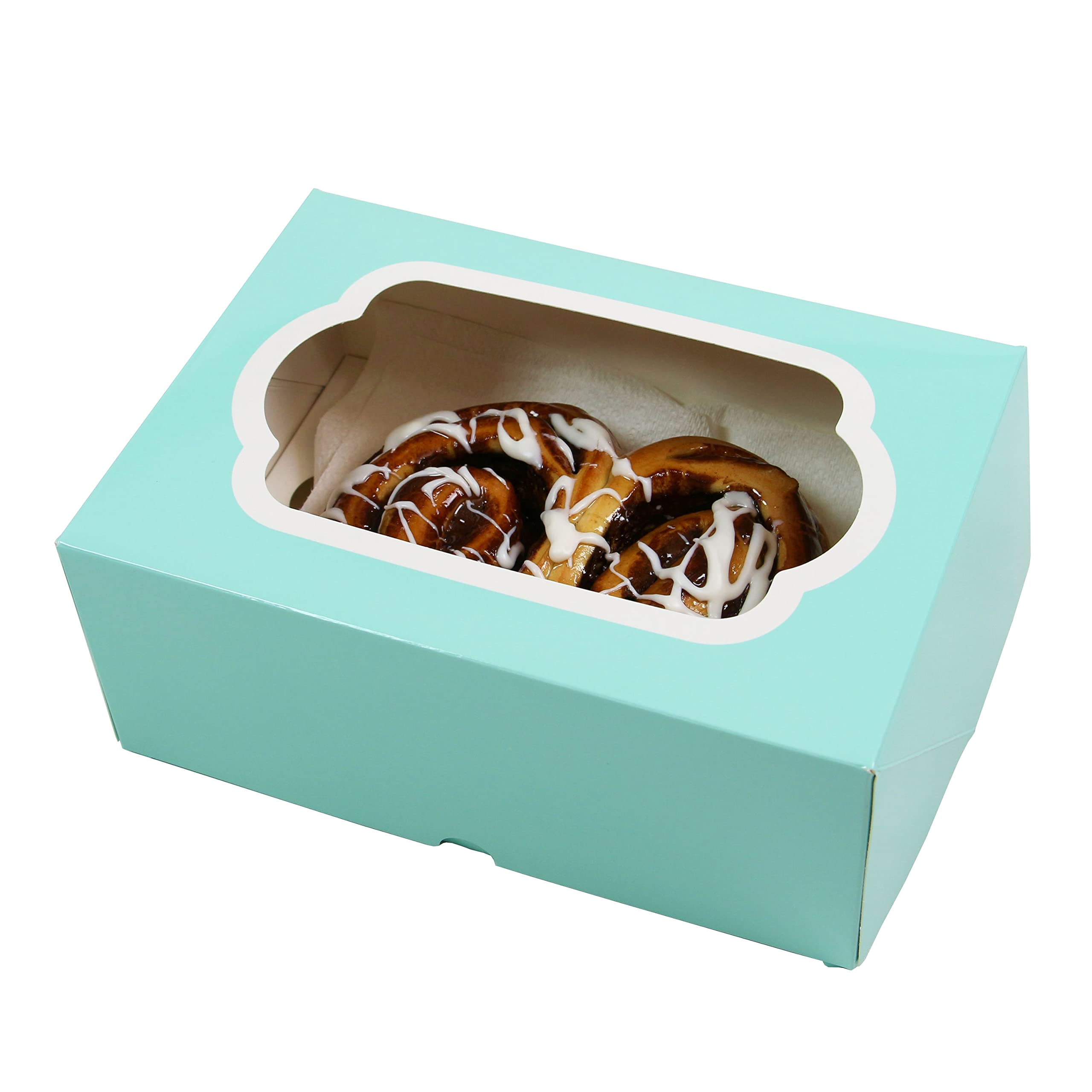 Global Sugar Art Auto-Popup 1/8 Sheet Box with Window, 10 x 7 x 4 Inches