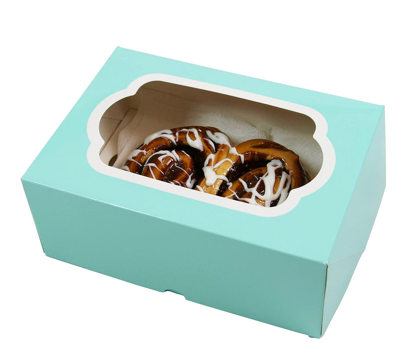 Global Sugar Art Auto-Popup 1/8 Sheet Box with Window, 10 x 7 x 4 Inches