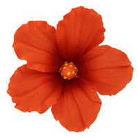 Hibiscus Sugar Cake Flowers, Orange Tropical Sugar Flowers, by Global Sugar Art