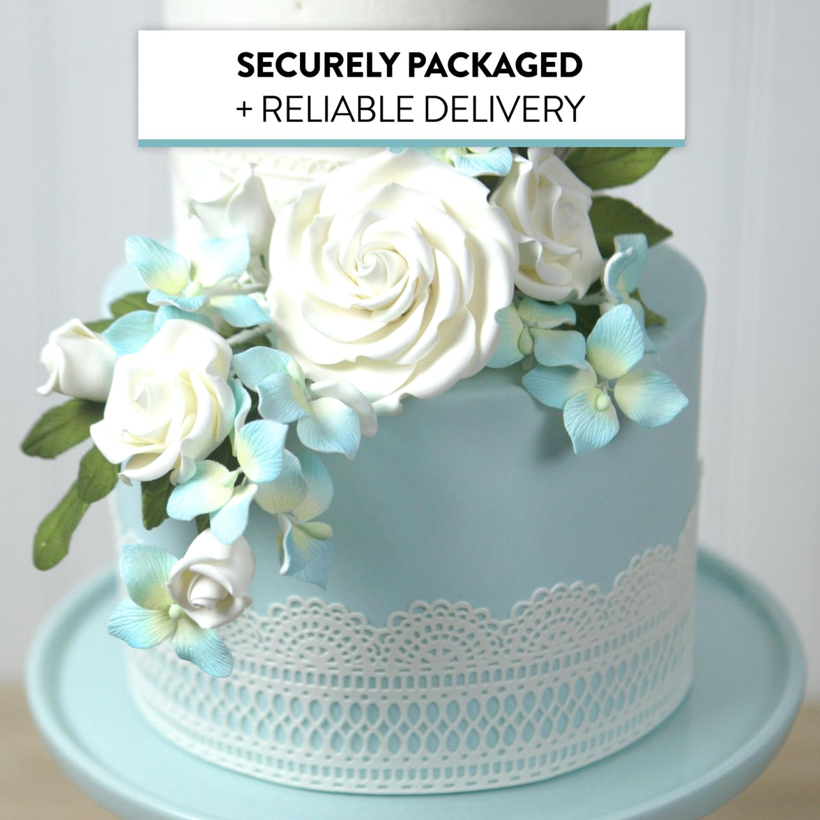 Rebecca Roses, Gum Paste Flowers for Cakes, by Global Sugar Art, White, Medium