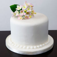 Hydrangea Blossoms Sprays, Sugar Cake Flowers by Global Sugar Art, 4 Count, Pink