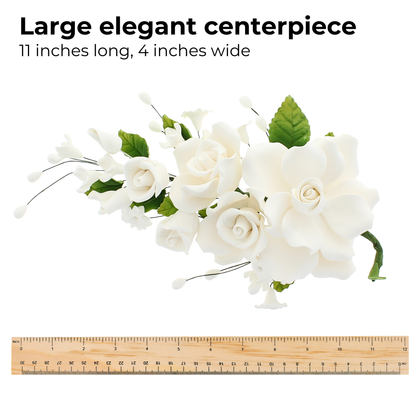 White Rose Spray for Wedding Cakes