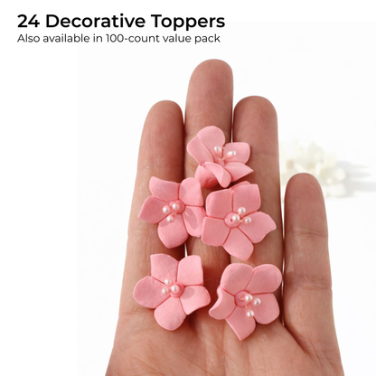 Mini Pink Blossoms with Pearl Stamens