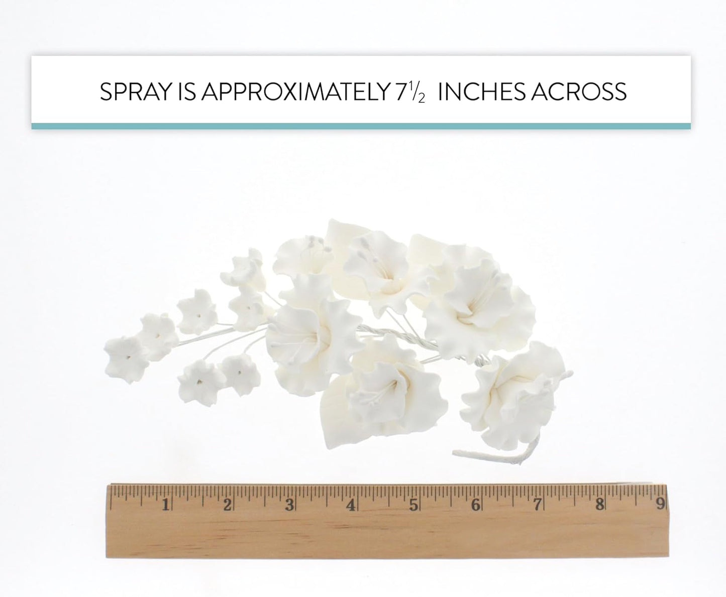 White Cherry Blossoms with Flowers Spray, 1 Count