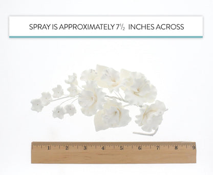 White Cherry Blossoms with Flowers Spray, 1 Count