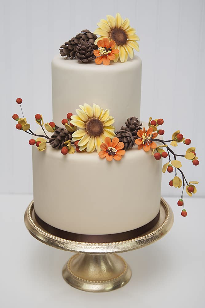 Sunflower Sugar Flowers for Cake Decorating, Fall Collection, by Global Sugar Art