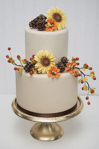 Sunflower Sugar Flowers for Cake Decorating, Fall Collection, by Global Sugar Art