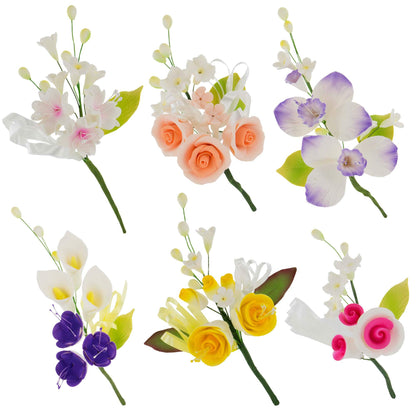 Pastel Lily & Rose Assorted Sprays, 6 Count
