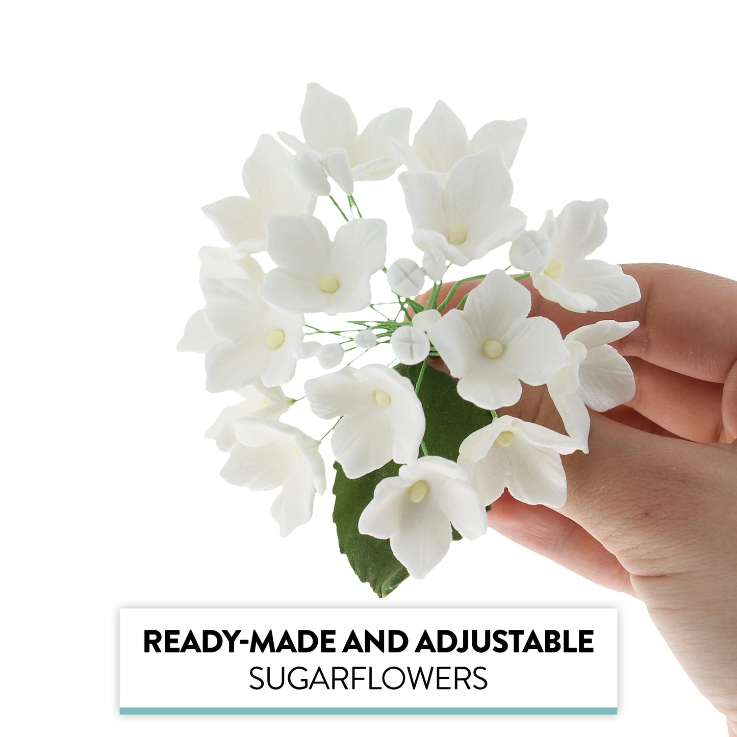 White Hydrangea Blossom Spray, 4 Count