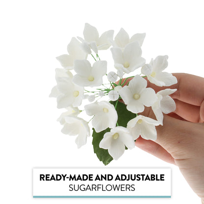 White Hydrangea Blossom Spray, 4 Count