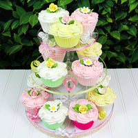 Roses, Blossoms & Leaves Gum Paste Cake Flowers 42 Count Sugar Flowers by Global Sugar Art