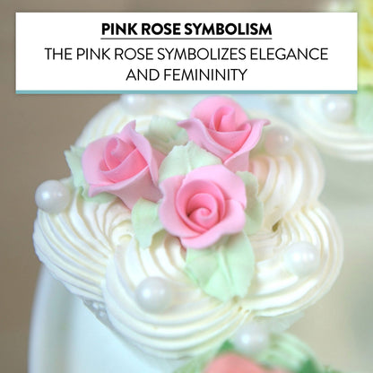 Tiny Pink Rose Toppers, 3/4-Inch