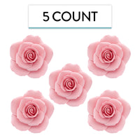 Jumbo Rose Sugar Cake Flowers by Global Sugar Art, Pink