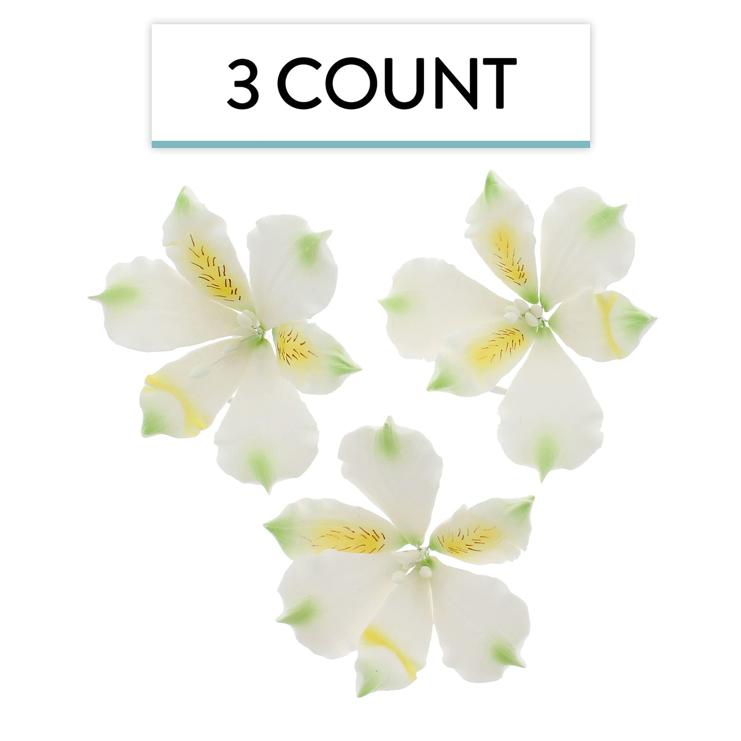 White Alstroemeria, 3 Count