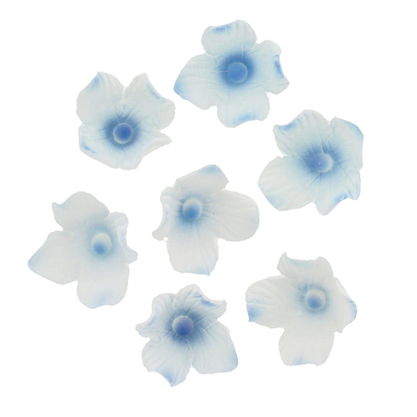 Blue Hydrangea Flowers, Unwired, 1-inch, 36 Count