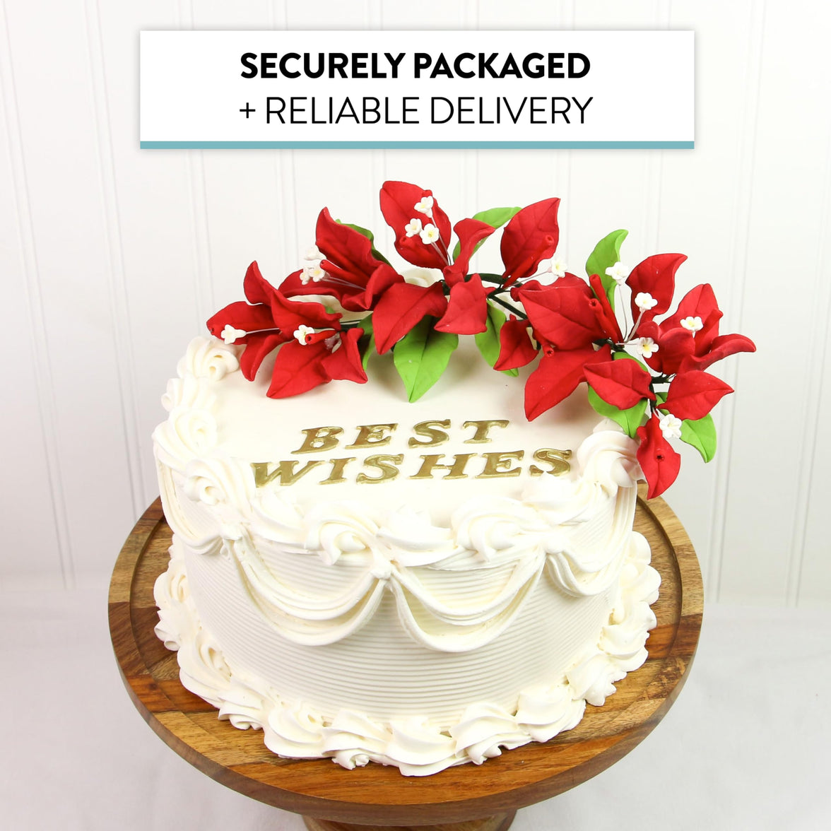 Bougainvillea Sugar Cake Flowers, Tropical Cake Decorations, by Global Sugar Art, Red