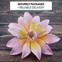 Tranquil Water Flowers, Decorative Sugar Cake Flowers by Global Sugar Art, 3 Count, Pink