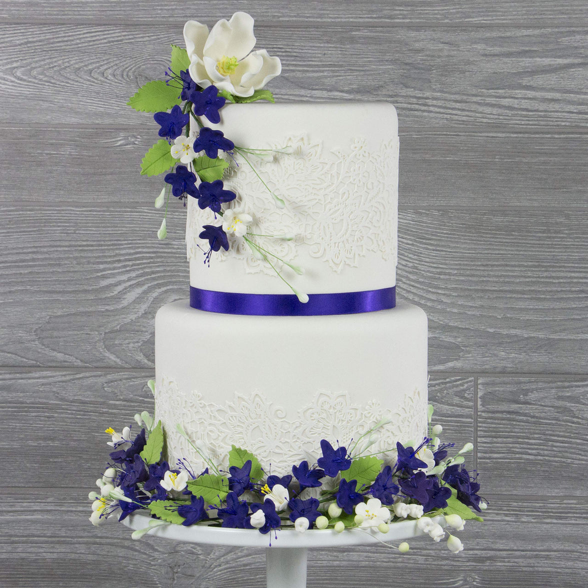 Magnolia Blossom Sugar Cake Flowers by Global Sugar Art, White, Large, 3 Count