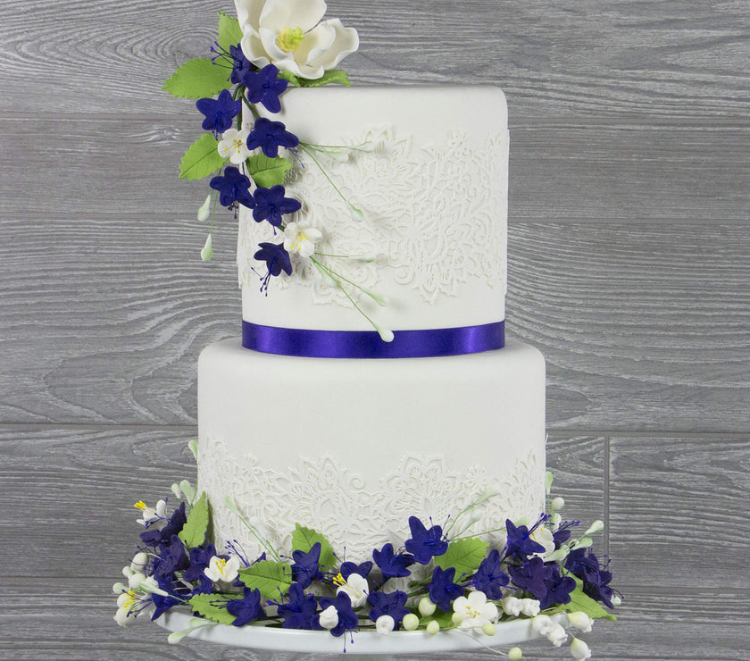 Magnolia Blossom Sugar Cake Flowers by Global Sugar Art, White, Large, 3 Count