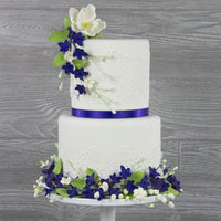 Magnolia Blossom Sugar Cake Flowers by Global Sugar Art, White, Large, 3 Count