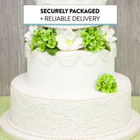 Hydrangea Blossoms Sprays, Sugar Cake Flowers by Global Sugar Art, 4 Count, Green