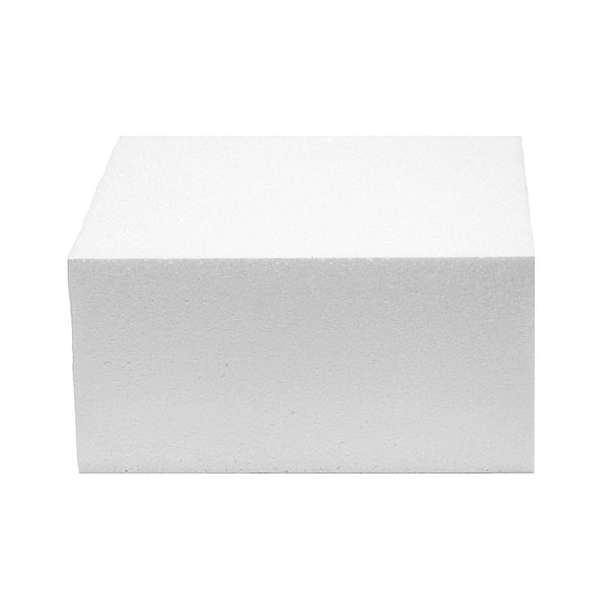 10x10 Inch Square Cake Dummy – Styrofoam Fake Cake for Decorating, Display & Practice, by Global Sugar Art