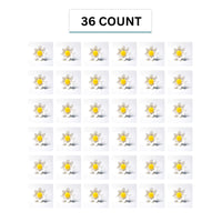 Edible Daisy Cake Decorations, White and Yellow Sugar Flowers, Unwired 3/4 Inch, Daisy Cupcake Toppers, Edible Flowers Cake Decorations by Chef Alan Tetreault, Global Sugar Art