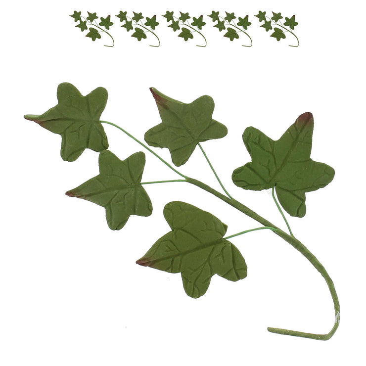 Ivy Leaf  Spray  Cake Decoration by Chef Alan Tetreault, Global Sugar Art, 5 Count