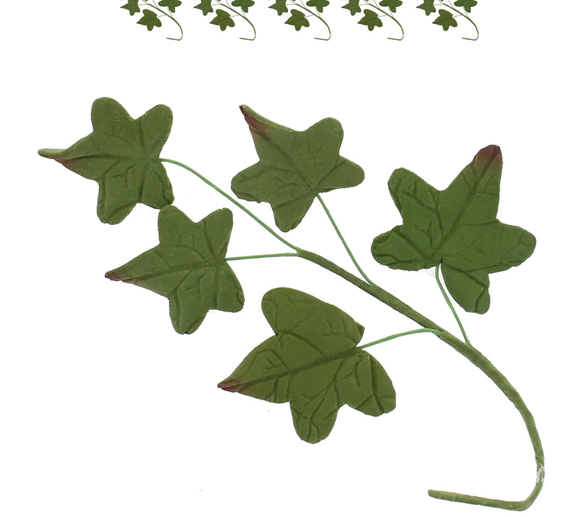Ivy Leaf  Spray  Cake Decoration by Chef Alan Tetreault, Global Sugar Art, 5 Count