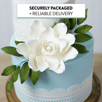 Magnolia Leaf Spray Cake Decoration by Chef Alan Tetreault, Global Sugar Art, 4 Count