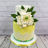 Peony Leaf  Spray  Cake Decoration by Chef Alan Tetreault, Global Sugar Art, 2 Count