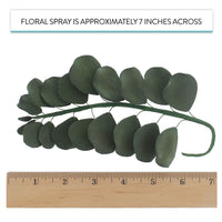 Eucalyptus Sugar Flowers for Cake Decorating, by Global Sugar Art, 5 Count, Green